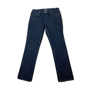 Liz & Co Women's Jeans Size 12 Approx‎ 34x31 Blue Denim Stretch Straight Leg